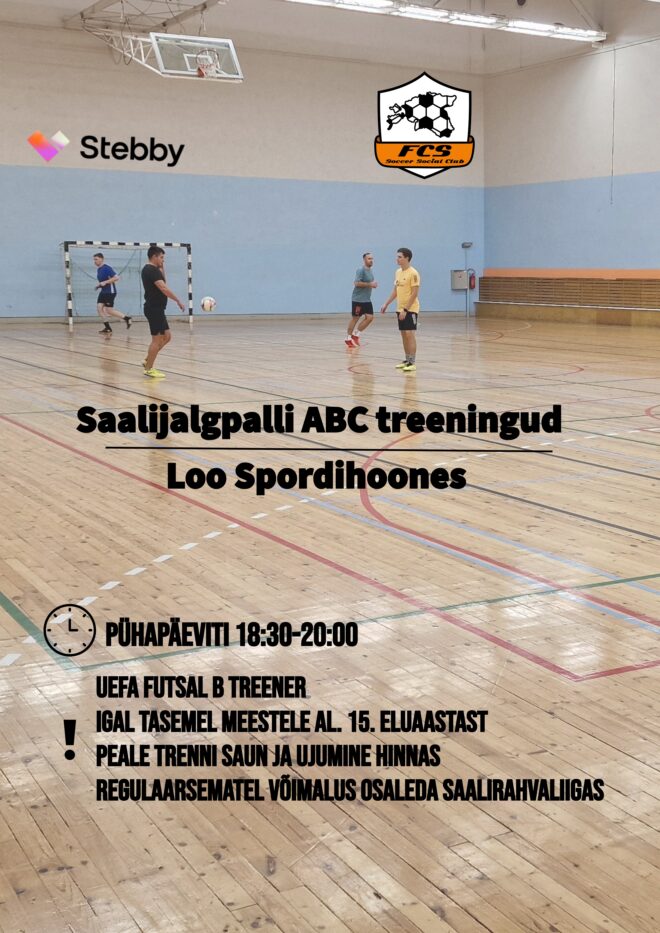 Saalijalgpalli ABC treeningud meestele