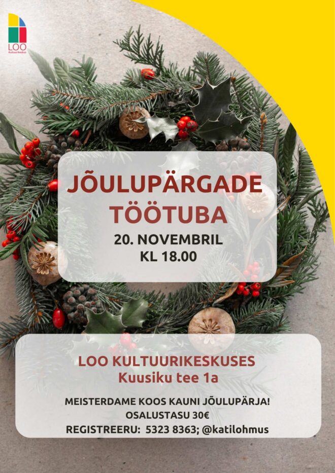 JÕULUPÄRGADE TÖÖTUBA