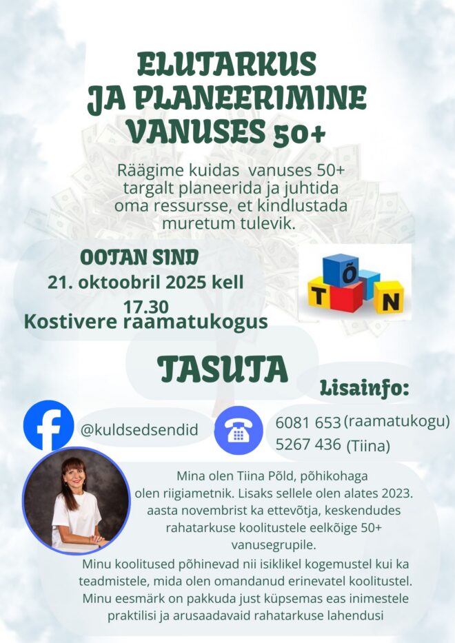 TÕN –  Elutarkus ja planeerimine vanuses 50+