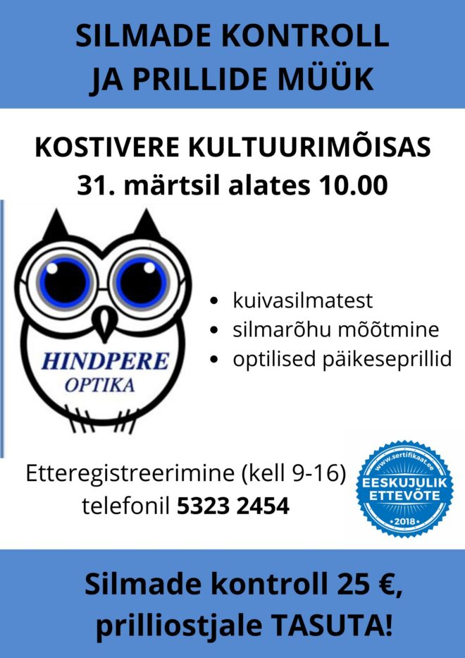 Silmade kontroll ja prillide müük