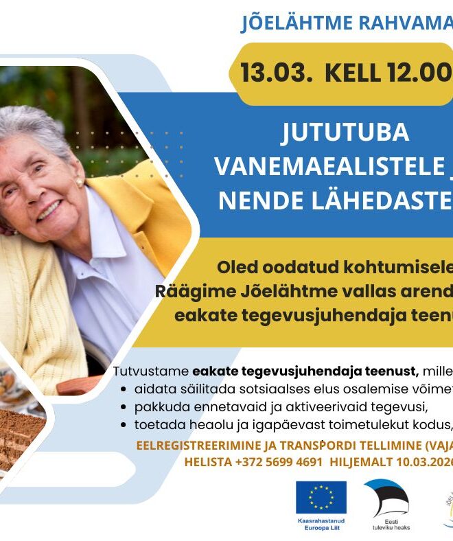 Tule kuula ja räägi kaasa: eakate tegevusjuhendaja teenus Jõelähtme vallas