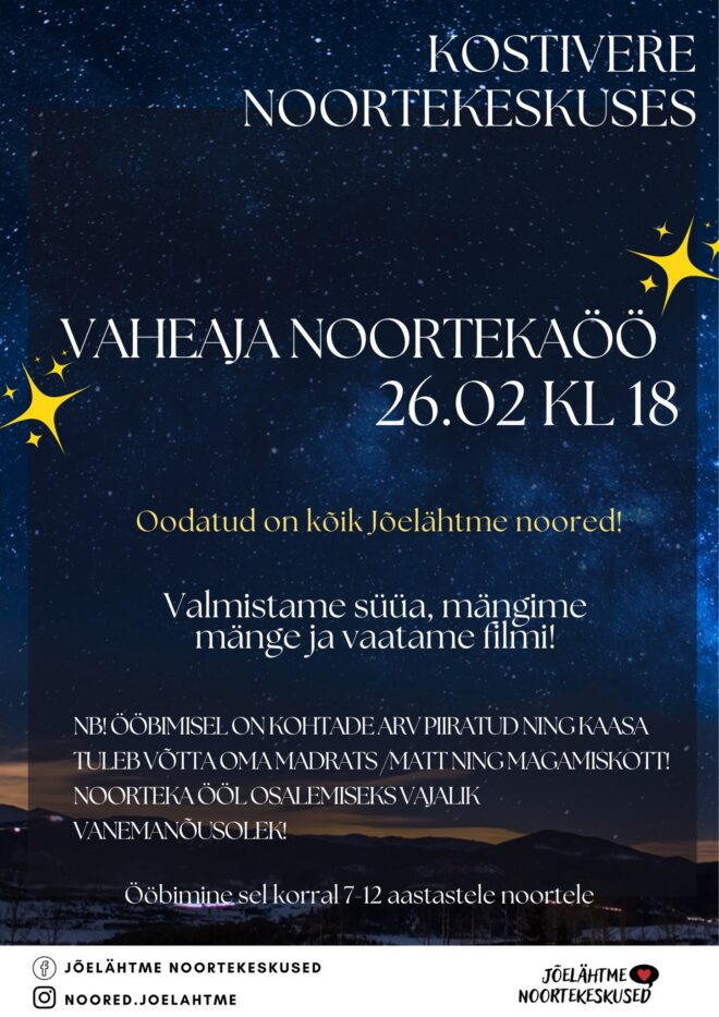 Vaheaja noortekaöö