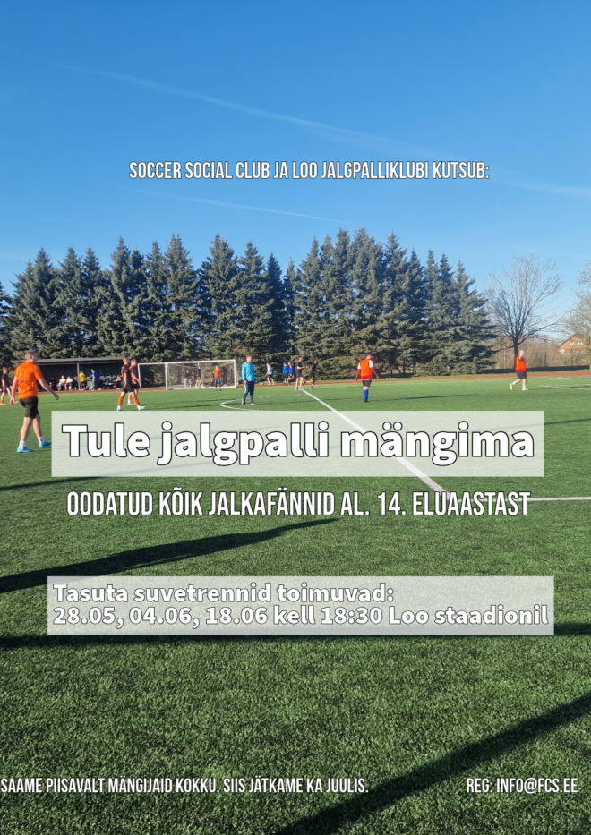 Mängime jalgpalli (Tasuta suvetrennid)