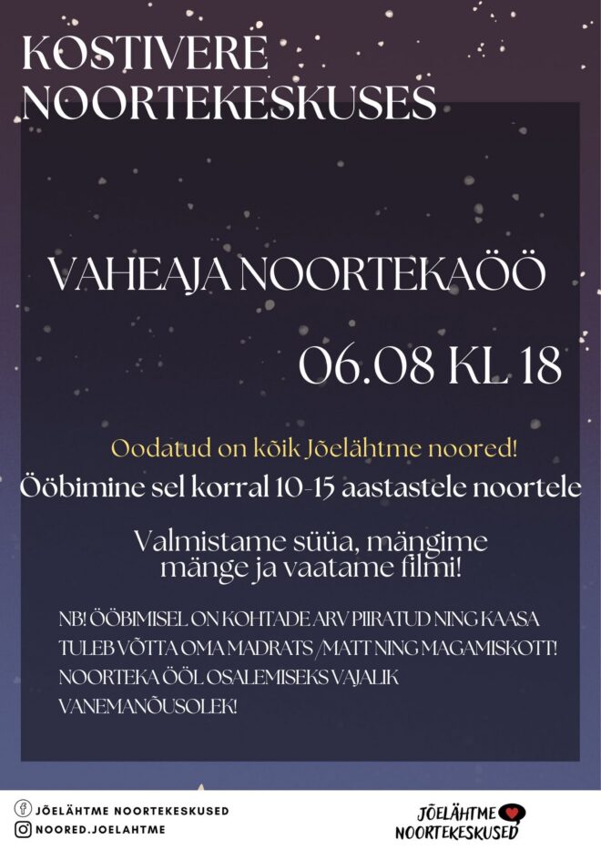 Vaheaja noortekaöö