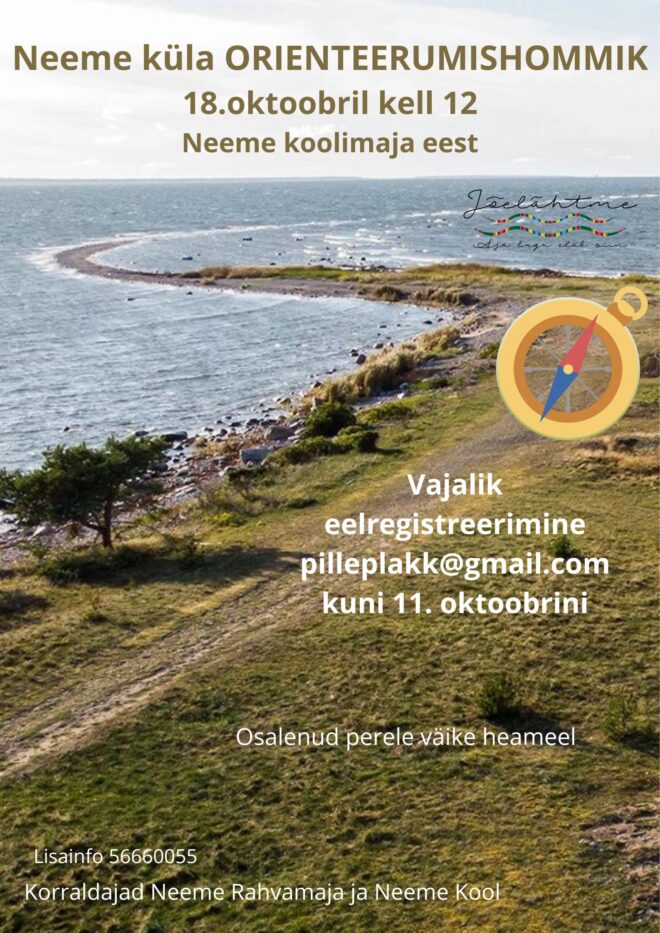 18.10.2026 kell 12.00 Hommikuorienteerumine peredele