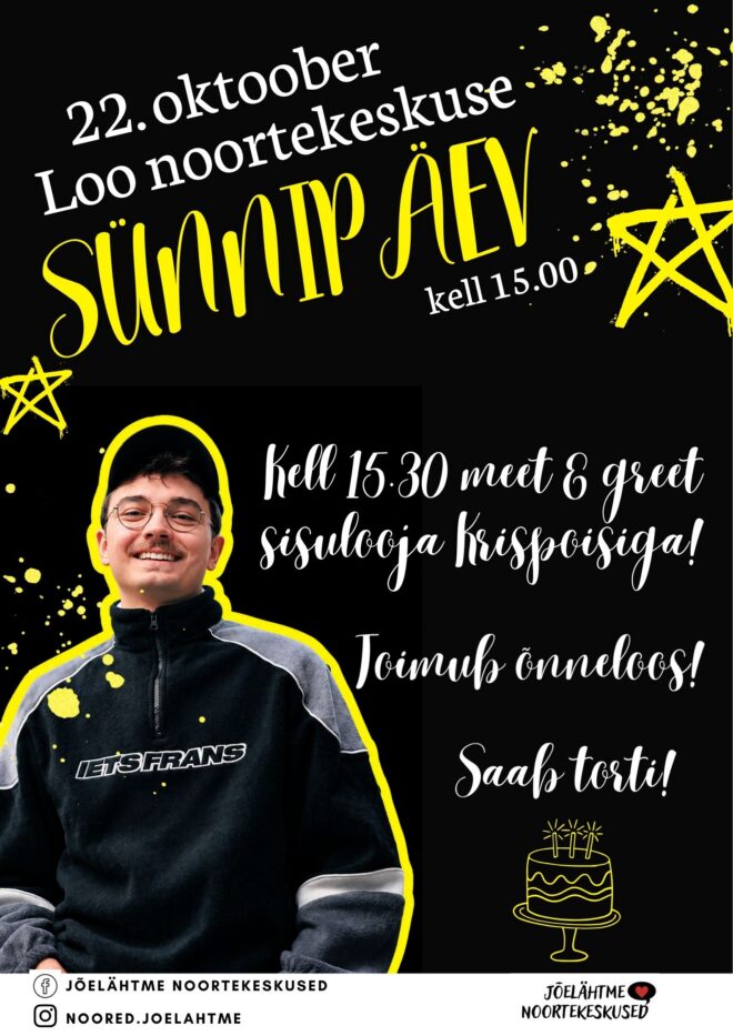 Loo noortekeskuse sünnipäev – külla tuleb Krispoiss!